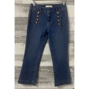 Est 1946 Jeans Women's 8 (Fit 30x26) Ankle Flare Button Accent Sailor Style